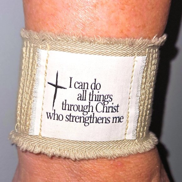 Hand Crafted Jewelry Christian Religious Bracelet Cuff Christ Faith